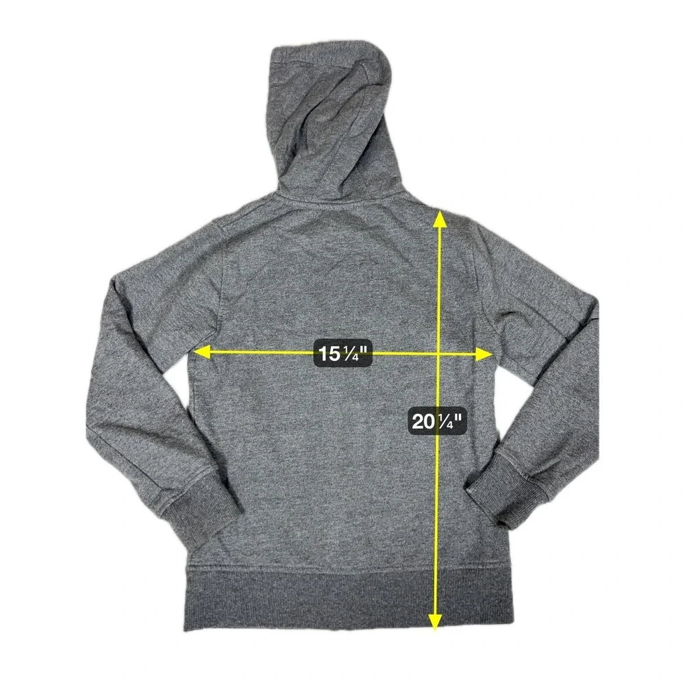Calvin Klein Boys‎ 7/8 Gray Full Zip Hoodie Sweatshirt Logo CK Graphic
